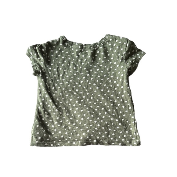 3/$20 OLD NAVY 3T Polka Dot Print Tie-Hem Slub-Knit Top - Picture 2 of 3